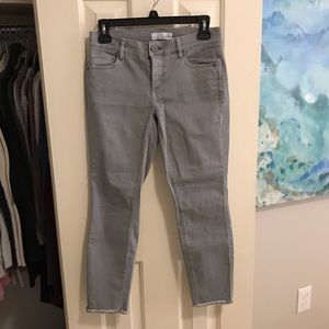 LOFT Petite Modern Skinny Frayed Crop Jeans